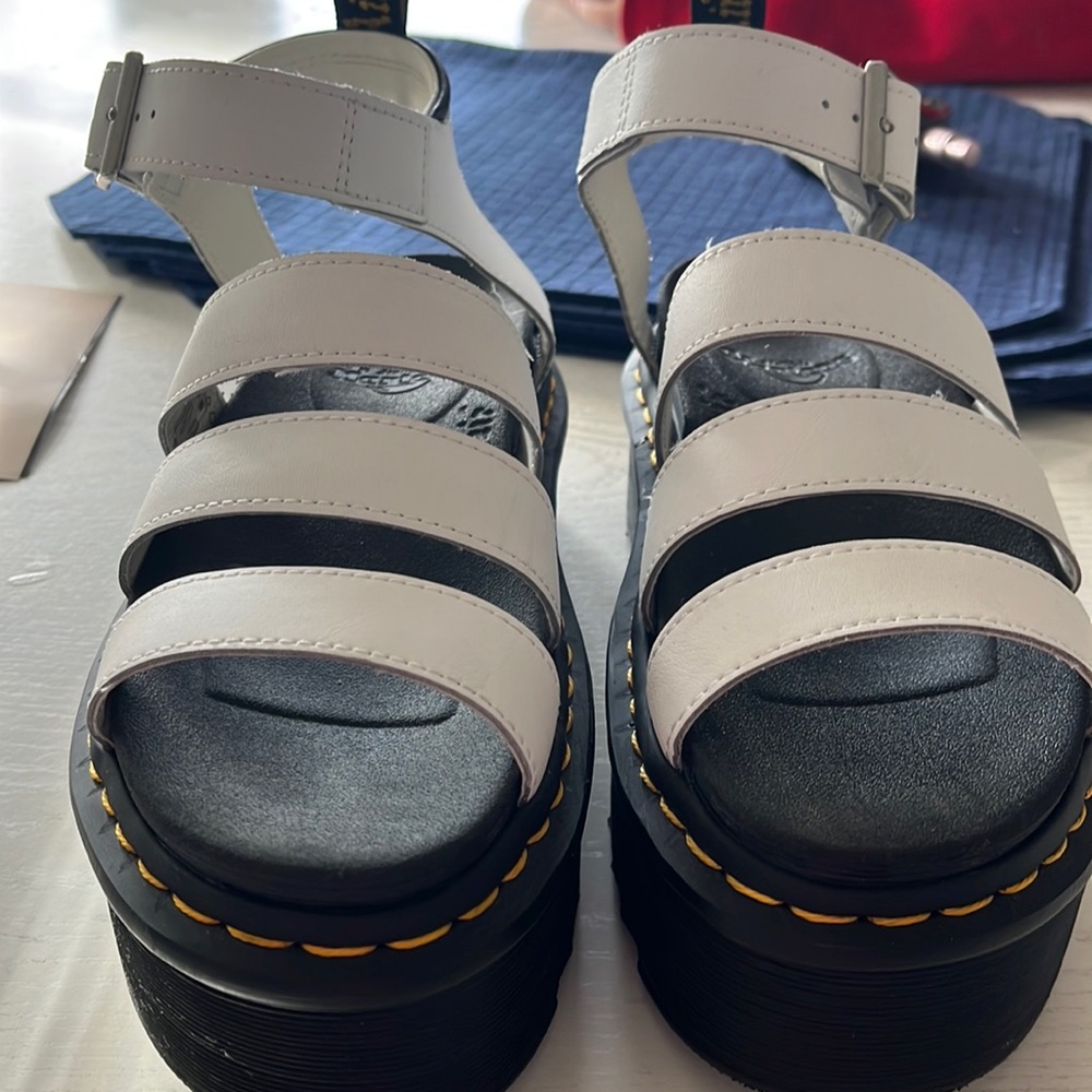 Woman’s doc marten shoe